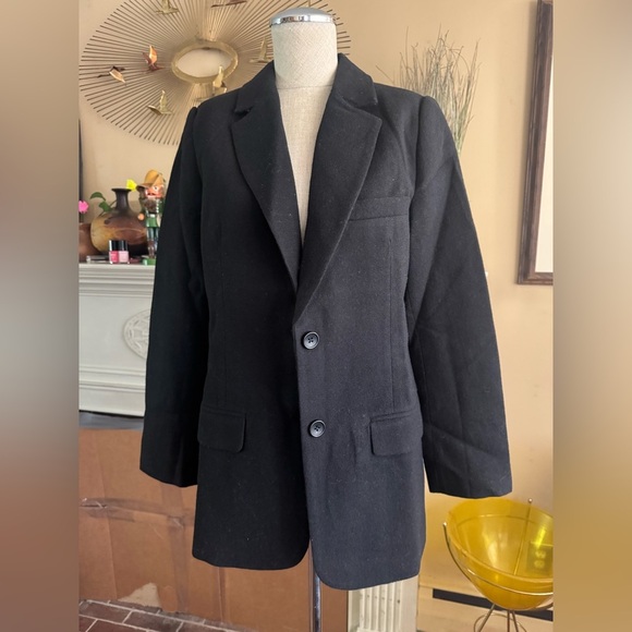 Quince Italian Wool Oversized Blazer in black size S NWT - Picture 2 of 14